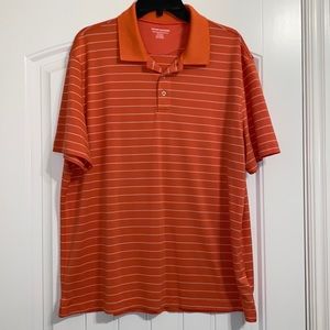 Coral striped Polo